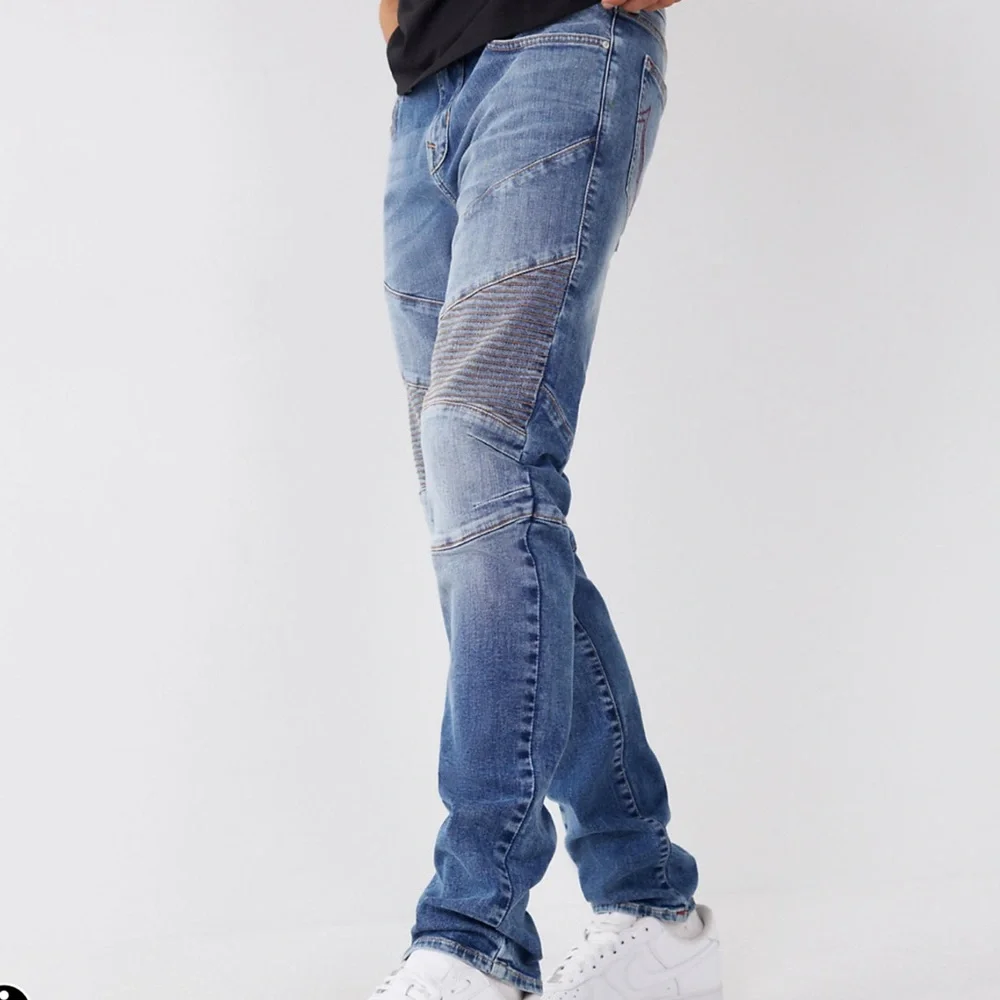 NWT $219 True Religion 40 Rocco Moro Stitch Skinny Jean Embroidery Logo